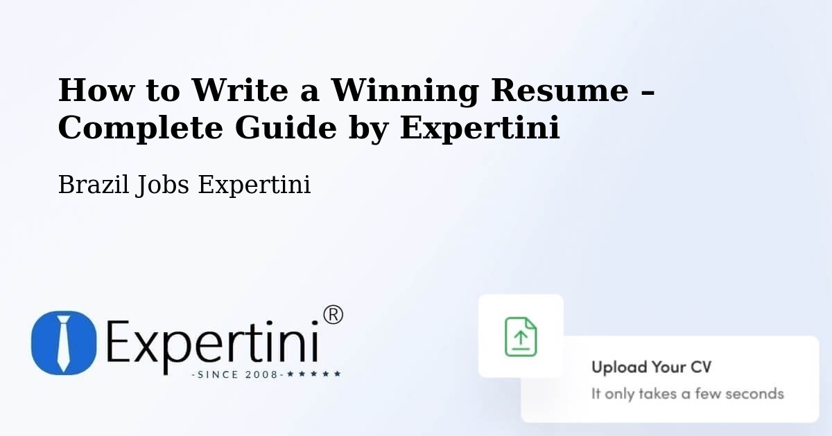 Resume Writing Guide for Job Seekers – Cambé - Cambé, Brazil Jobs Expertini